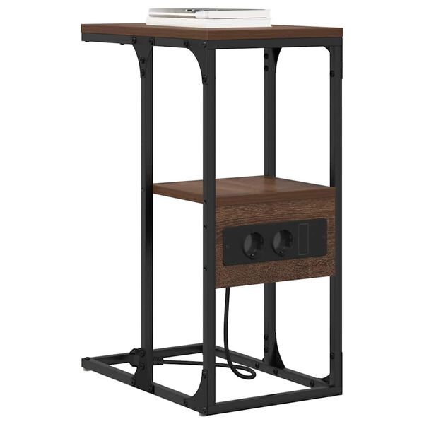 vidaXL Nočn&iacute; skř&iacute;ňka Hněd&yacute; dub 41,5 x 26 x 60,5 cm Kompozitn&iacute; dřevo