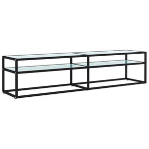 vidaXL TV stolek b&iacute;l&yacute; mramor 180 x 40 x 40,5 cm tvrzen&eacute; sklo