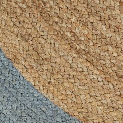 vidaXL Ručně vyrobený koberec z juty s olivově zeleným okrajem 90 cm