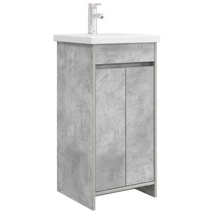 vidaXL Koupelnov&aacute; skř&iacute;ňka se dřezem Betonově &scaron;ed&aacute; 42 x 40 x 84,5 cm