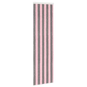 vidaXL Z&aacute;clona proti hmyzu Chenille Stř&iacute;brně &scaron;ed&aacute; a růžov&aacute; 56 x 200 cm