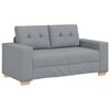 vidaXL Loveseat Sofa Světle &scaron;ed&aacute; 160x77x82 cm textil