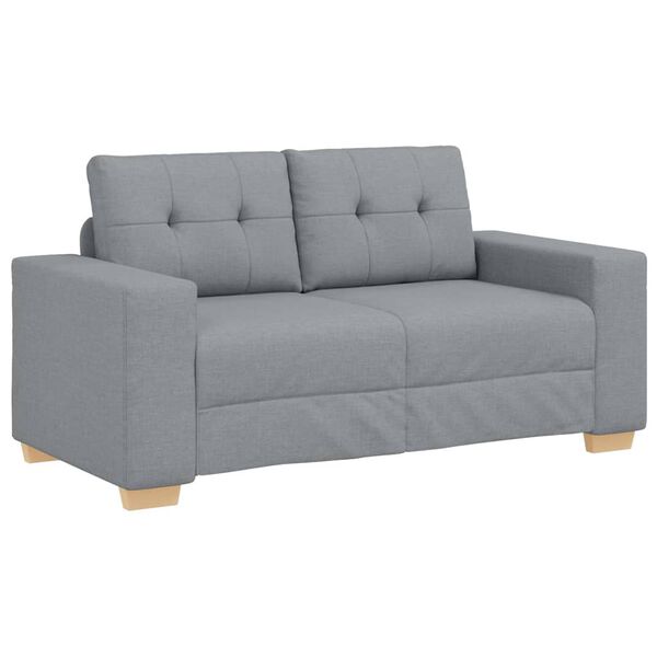 vidaXL Loveseat Sofa Světle &scaron;ed&aacute; 160x77x82 cm textil