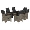 vidaXL 7d&iacute;ln&yacute; zahradn&iacute; bistro set s podu&scaron;kami &scaron;ed&yacute; polyratan