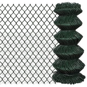 vidaXL Dr&aacute;těn&eacute; pletivo ocel 0,8 x 15 m zelen&eacute;