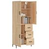 vidaXL Skř&iacute;ň highboard dub sonoma 69,5 x 34 x 180 cm kompozitn&iacute; dřevo