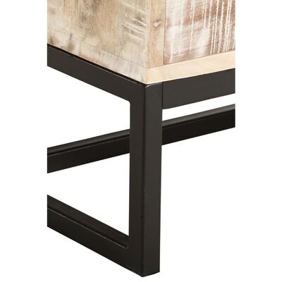 vidaXL Konferenční stolek bílý 117 x 50 x 30 cm masivní akáciové dřevo