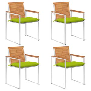 vidaXL Zahradn&iacute; židle 4 ks s podu&scaron;kami masivn&iacute; ak&aacute;ciov&eacute; dřevo