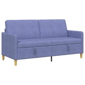vidaXL Sofa s &uacute;ložn&yacute;m prostorem Modr&aacute; dž&iacute;novina 172 x 78 x 87 cm