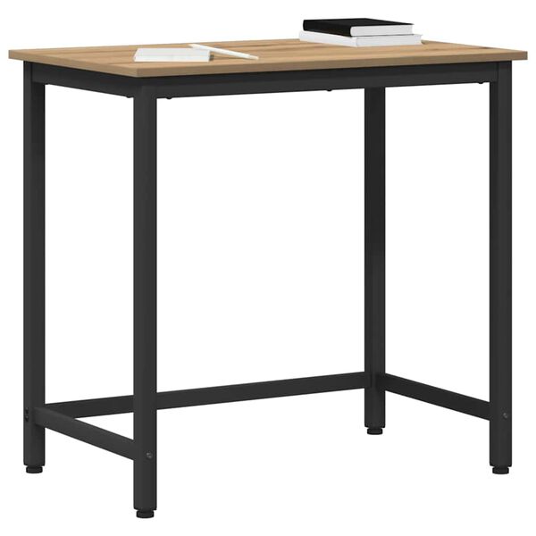 vidaXL stůl Artisanov&yacute; dub 100 x 50 x 76,5 cm Inžen&yacute;rsk&eacute; dřevo a ocel