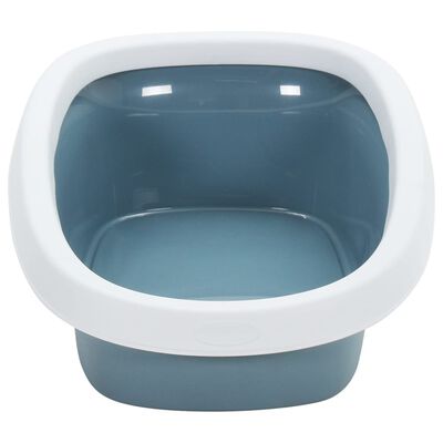 vidaXL Toaleta pro kočky bílá a modrá 58 x 39 x 17 cm PP