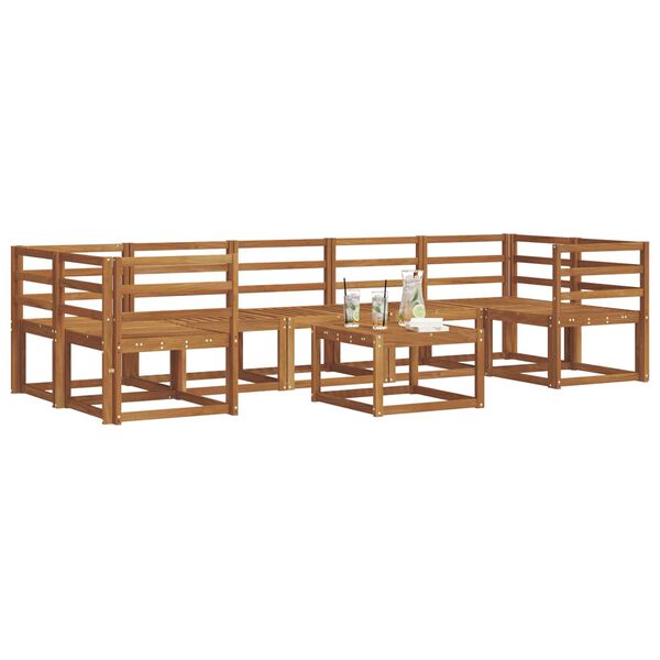 vidaXL Venkovn&iacute; pohovkov&aacute; souprava 8 pcs Př&iacute;rodn&iacute;