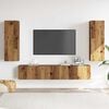 vidaXL N&aacute;stěnn&eacute; TV skř&iacute;ňky 4 ks star&eacute;ho dřeva kompozitn&iacute; dřevo