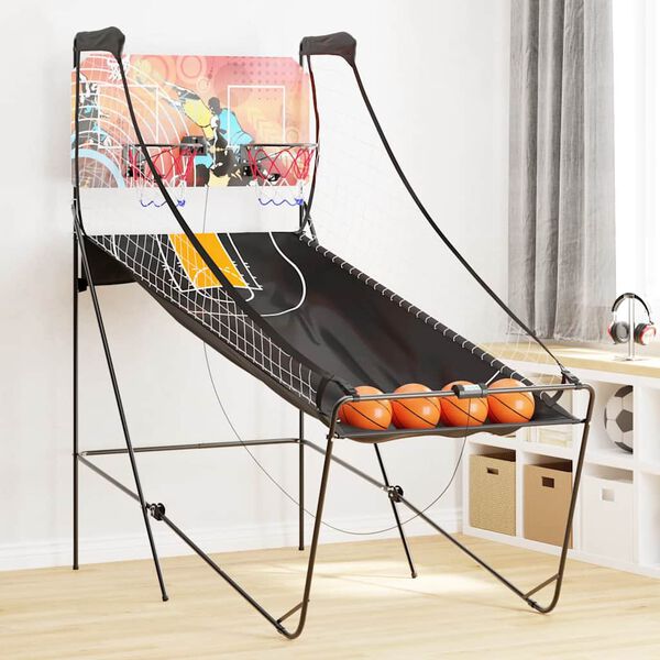 vidaXL Basketbalový arkádový stroj se 4 míči pro 2 hráče