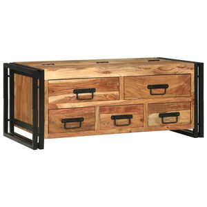 vidaXL Konferenčn&iacute; stolek Hněd&aacute; 90 x 50 x 38 cm Masivn&iacute; ak&aacute;tov&eacute; dřevo