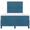 vidaXL Postel s boxspringem s matrac&iacute; Tmavě modr&aacute; 120 x 200 cm textil