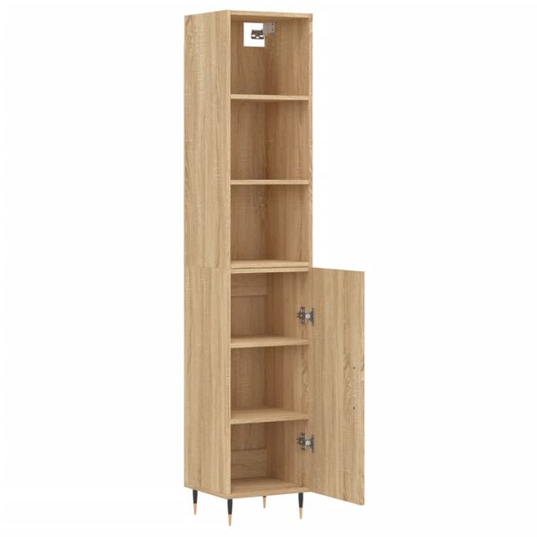 vidaXL Skř&iacute;ň highboard dub sonoma 34,5 x 34 x 180 cm kompozitn&iacute; dřevo