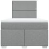 vidaXL Box spring postel s matrací světle šedá 120 x 200 cm textil
