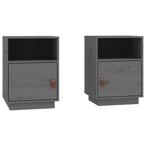 vidaXL Nočn&iacute; stolky 2 ks &scaron;ed&eacute; 40 x 34 x 55 cm masivn&iacute; borov&eacute; dřevo