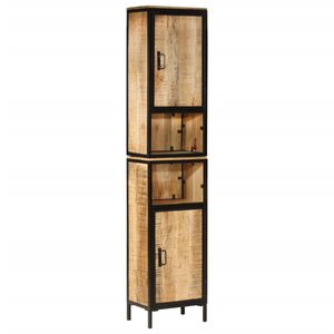 vidaXL Koupelnov&aacute; skř&iacute;ňka 40 x 27 x 180 cm železo a masivn&iacute; mangovn&iacute;k