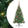 vidaXL Uměl&yacute; osvětlen&yacute; v&aacute;nočn&iacute; stromeček Zelen&aacute; 120 cm PVC
