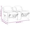 vidaXL 2místné masážní polohovací křeslo s držáky nápojů hnědé koženka