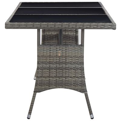 vidaXL Zahradní stůl šedý 170 x 80 x 74 cm polyratan