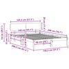 vidaXL R&aacute;m postele s čelo Př&iacute;rodn&iacute; 140 x 200 cm Masivn&iacute; borov&eacute; dřevo