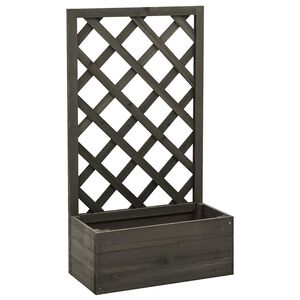 vidaXL Zahradn&iacute; truhl&iacute;k s trel&aacute;ž&iacute; &scaron;ed&yacute; 50 x 25 x 90 cm masivn&iacute; jedle