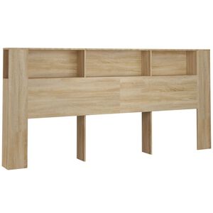 vidaXL Čelo postele s &uacute;ložn&yacute;m prostorem dub sonoma 220x18,5x104,5 cm