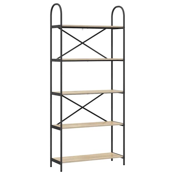 vidaXL Knihovna Sonoma dub 80 x 30 x 183 cm Kompozitn&iacute; dřevo