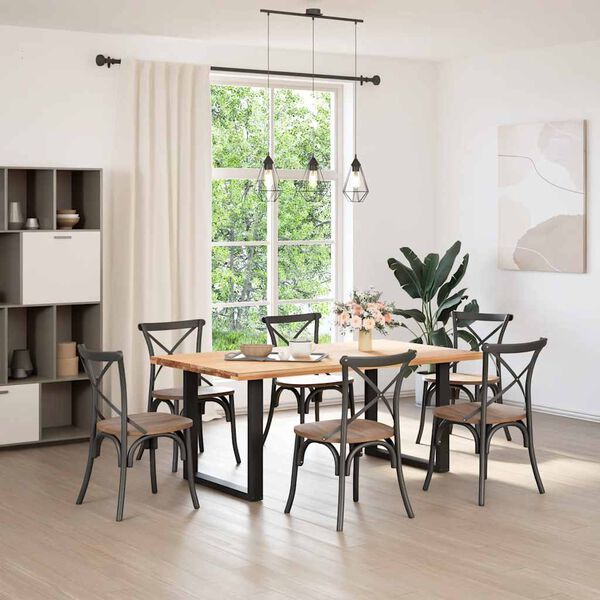 vidaXL Nohy k jídelnímu stolu ve tvaru U, 2 ks, černé, 80 x (72-73) cm, ocel