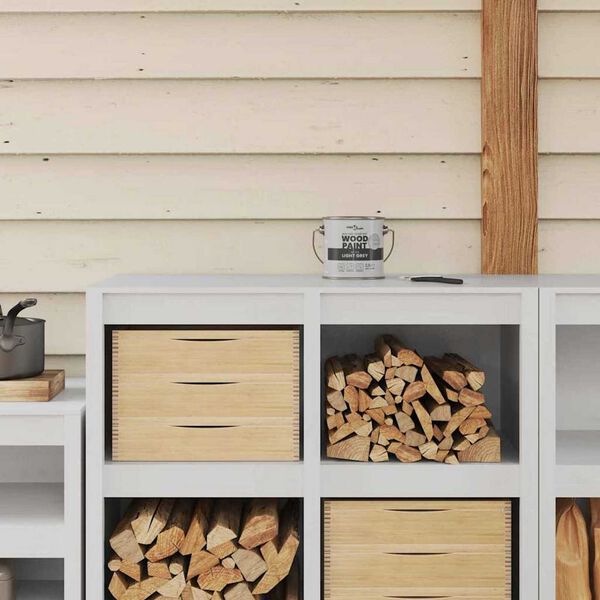 vidaXL Barva na dřevo Šedá 16,5 x 16,5 x 15,9 cm Tisk na zeď