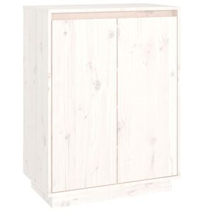 vidaXL Botn&iacute;k b&iacute;l&yacute; 60 x 35 x 80 cm masivn&iacute; borov&eacute; dřevo