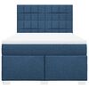 vidaXL Box spring postel s matrací modrá 160x200 cm textil