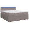 vidaXL Postel boxspring s matrac&iacute; s čelo Taupe 140 x 200 cm Textil