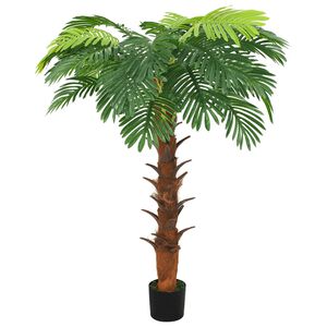 vidaXL Uměl&yacute; cykas japonsk&yacute; s květin&aacute;čem 160 cm zelen&yacute;