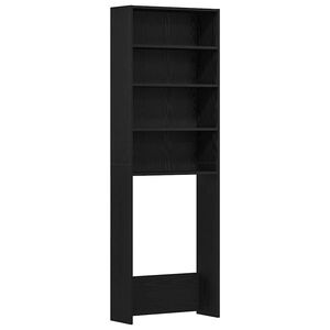 vidaXL Skř&iacute;ň na pračku Čern&yacute; dub 64 x 24 x 190 cm Kompozitn&iacute; dřevo