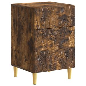 vidaXL Nočn&iacute; stolek Kouřov&yacute; dub 43 x 39,5 x 66,5 cm Kompozitn&iacute; dřevo