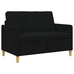 vidaXL Sofa s &uacute;ložn&yacute;m prostorem Čern&aacute; 122 x 78 x 87 cm Polyester
