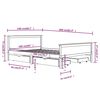 vidaXL R&aacute;m postele se 4 z&aacute;suvkami masivn&iacute; borovice 160 x 200 cm