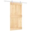 vidaXL Posuvn&eacute; dveře Př&iacute;rodn&iacute; a b&iacute;l&aacute; 100 x 210 cm Masivn&iacute; borov&eacute; dřevo