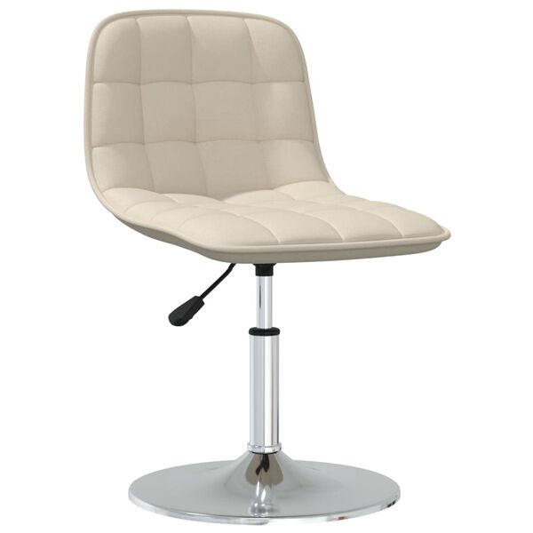 vidaXL Otočn&eacute; j&iacute;deln&iacute; židle 4 ks kr&eacute;mov&eacute; textil