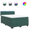 vidaXL Box spring postel s matrac&iacute; tmavě zelen&aacute; 140x200 cm samet