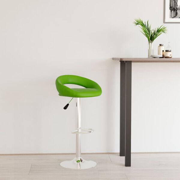 vidaXL Barov&aacute; stolička zelen&aacute; uměl&aacute; kůže