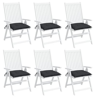 vidaXL Podušky na židli 6 ks černé 50 x 50 x 7 cm oxfordská látka