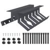vidaXL Tray na kabely pod stolem 2 ks Antracitov&aacute; 44 x 11,5 x 13,5 cm