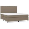 vidaXL Box spring postel s matrac&iacute; taupe 180x200 cm textil