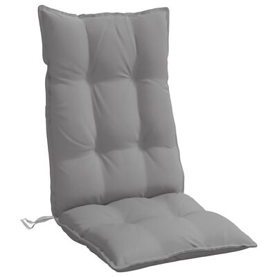 vidaXL Podušky na židli s vysokým opěradlem 6 ks šedé oxfordská látka