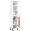 vidaXL Skř&iacute;ň highboard b&iacute;l&aacute; 34,5 x 34 x 180 cm kompozitn&iacute; dřevo